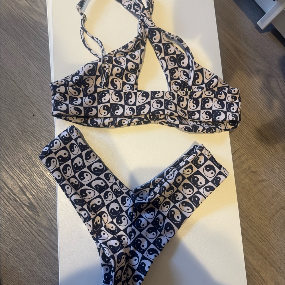 Skatie Black and White Yin Yang Bikini